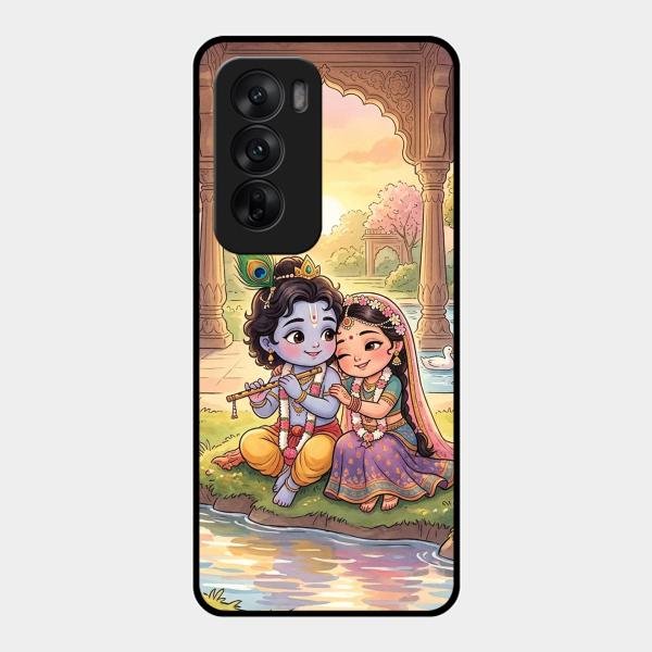 Divine Couple  Glass Case Cover For Oppo Reno 12 5G