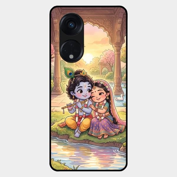 Divine Couple  Glass Case Cover For Oppo Reno 8T 5G