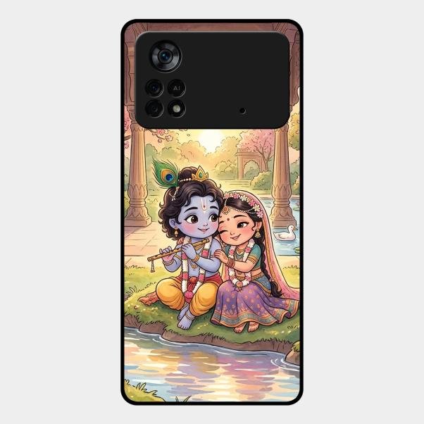 Divine Couple  Glass Case Cover For Poco X4 Pro 5G