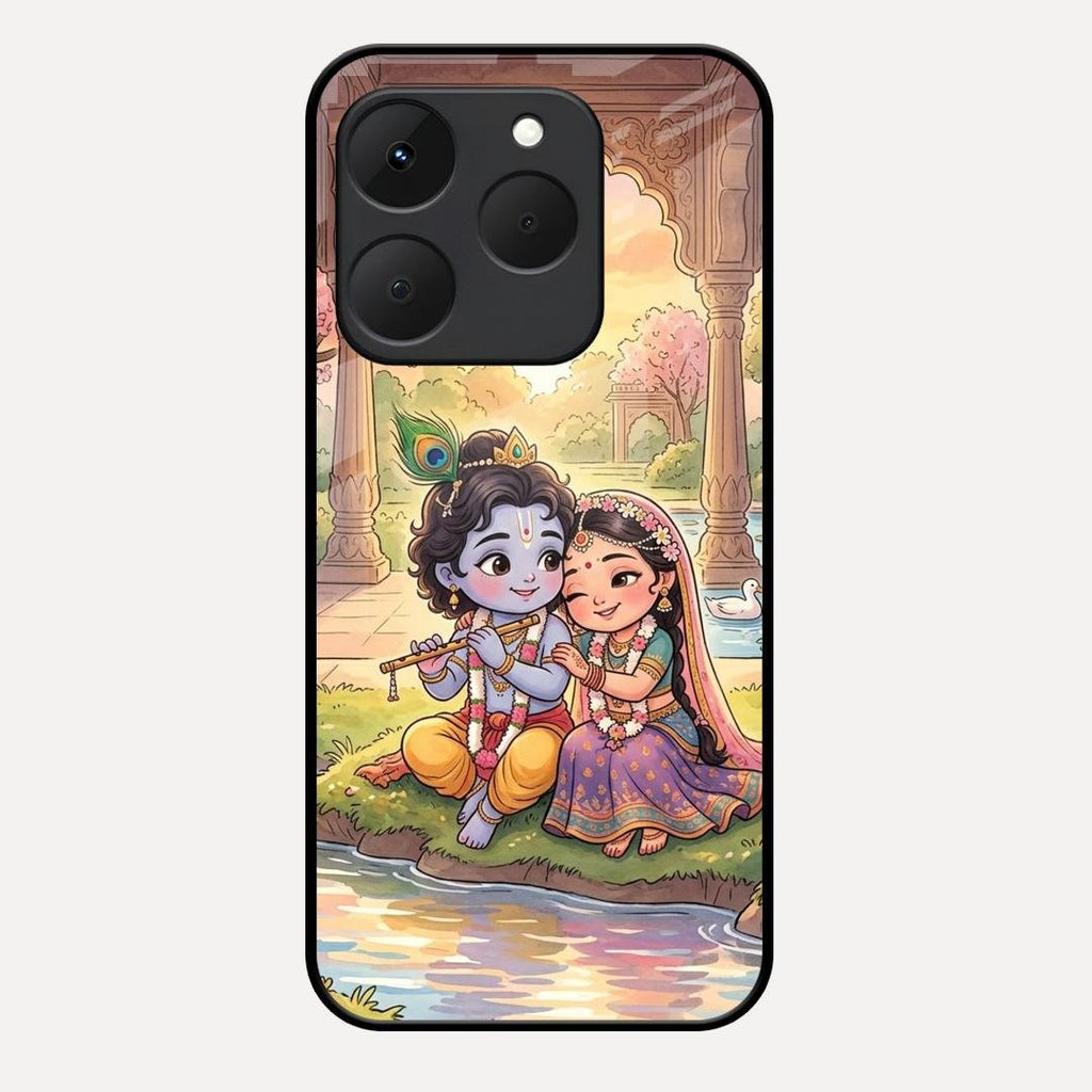 Divine Couple  Glass Case Cover For Realme 15T 5G