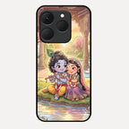 Divine Couple  Glass Case Cover For Realme 15T 5G
