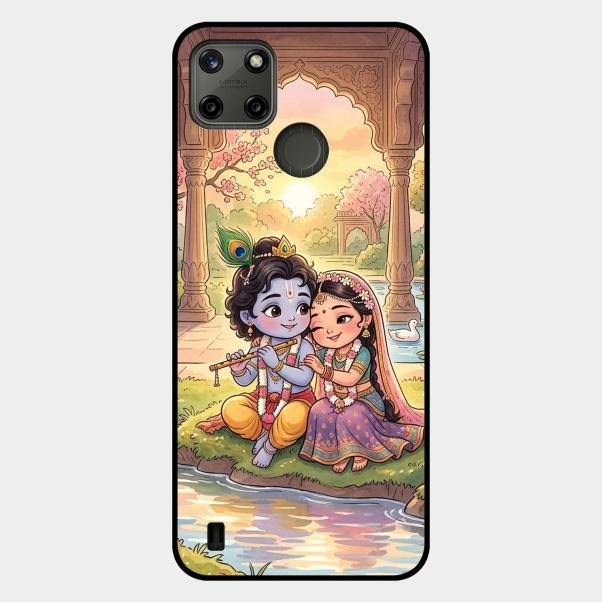 Divine Couple  Glass Case Cover For Realme C21Y