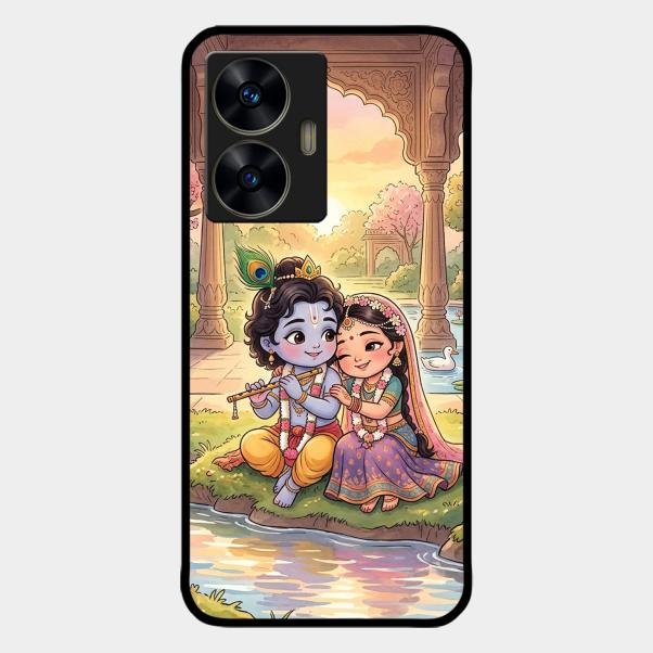Divine Couple  Glass Case Cover For Realme C55