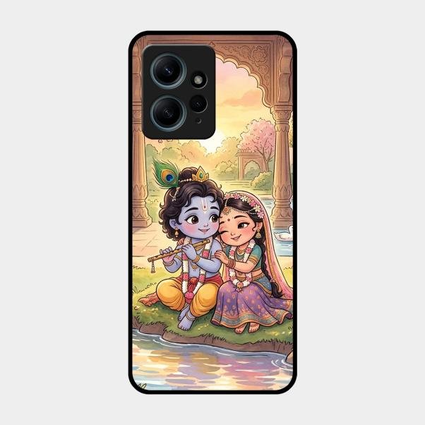 Divine Couple  Glass Case Cover For Redmi Note 12 4G