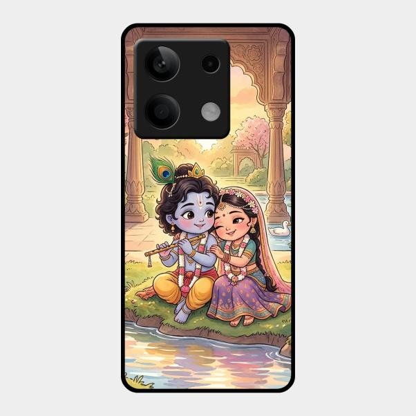 Divine Couple  Glass Case Cover For Redmi Note 13 5G