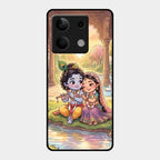 Divine Couple  Glass Case Cover For Redmi Note 13 5G
