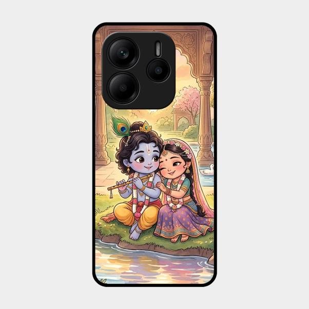 Divine Couple  Glass Case Cover For Redmi Note 14 5G