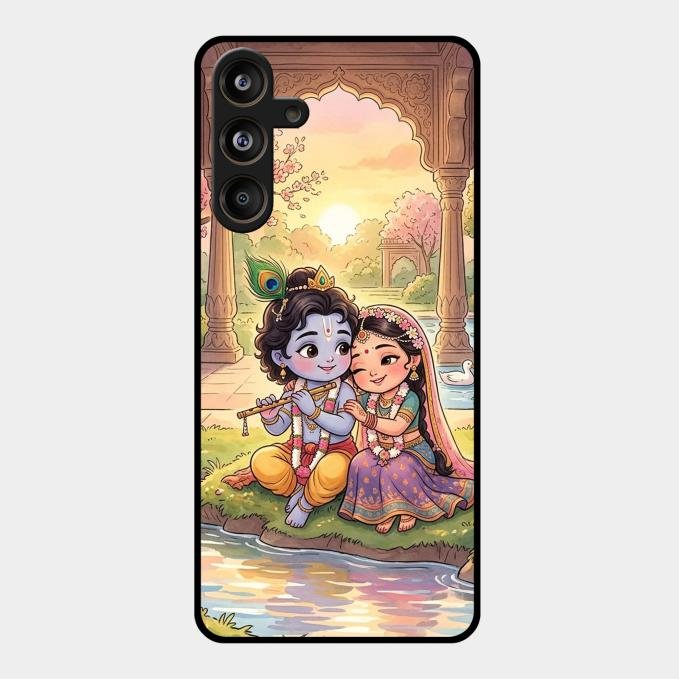Divine Couple  Glass Case Cover For Samsung Galaxy M55 5G