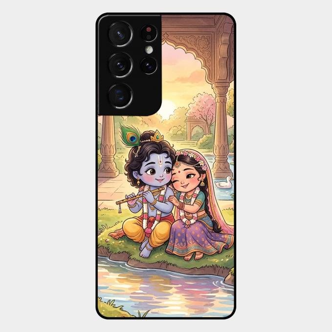 Divine Couple  Glass Case Cover For Samsung Galaxy S21 Ultra