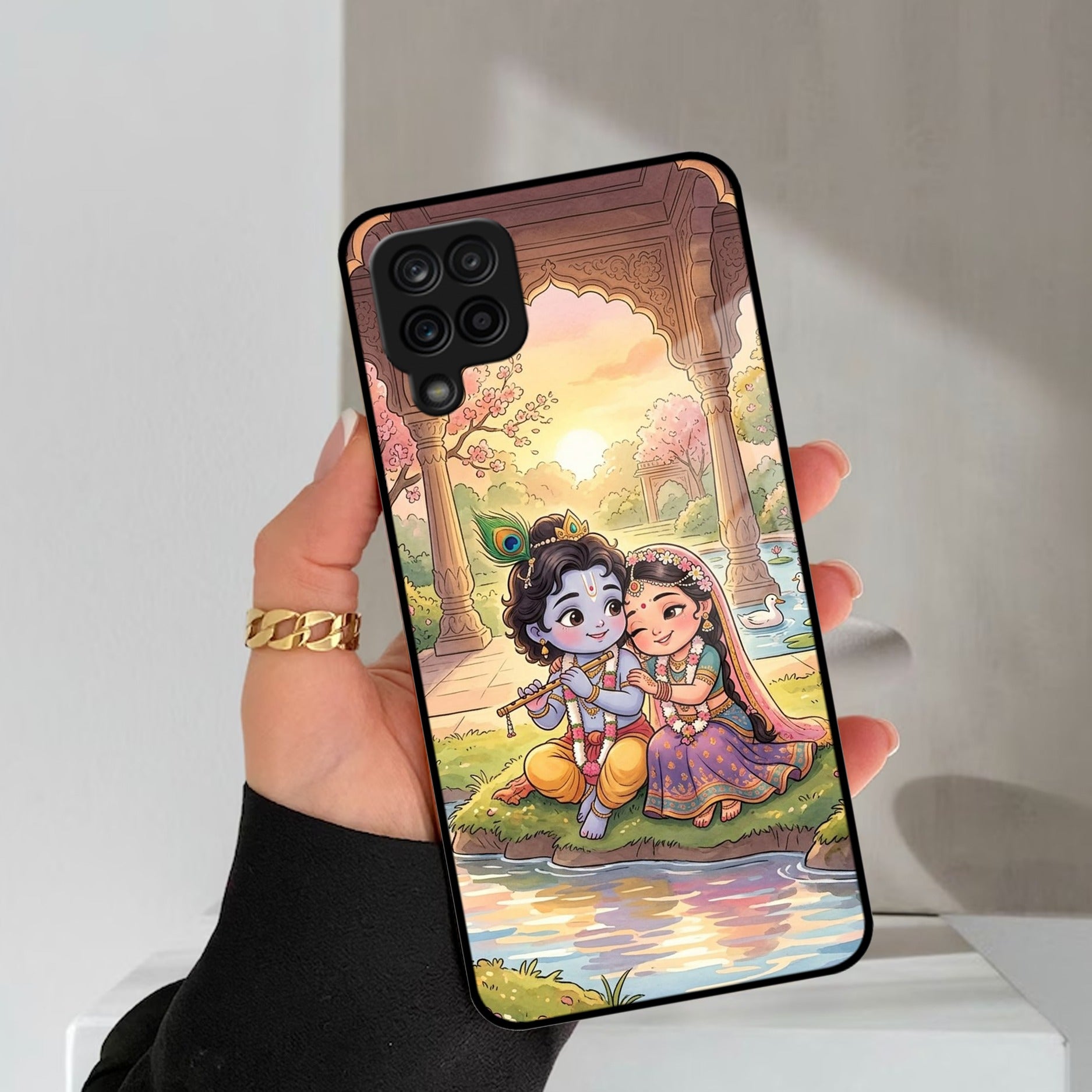 Divine Couple  Glass Case Cover For Samsung Galaxy A42 5G