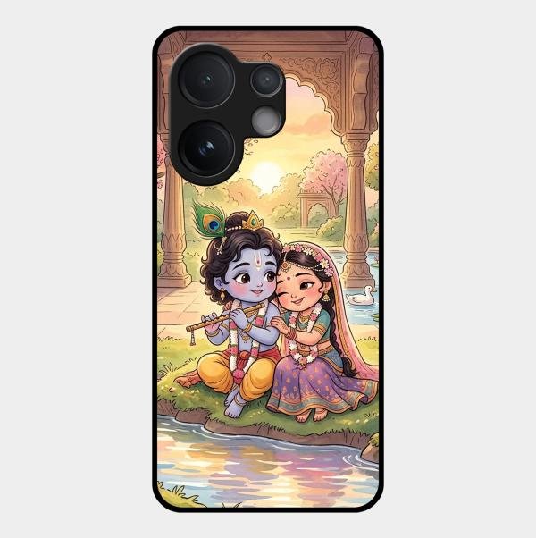 Divine Couple  Glass Case Cover For Vivo T4 Pro 5G