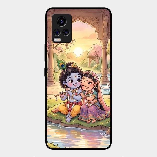 Divine Couple  Glass Case Cover For Vivo V20 Pro 5G
