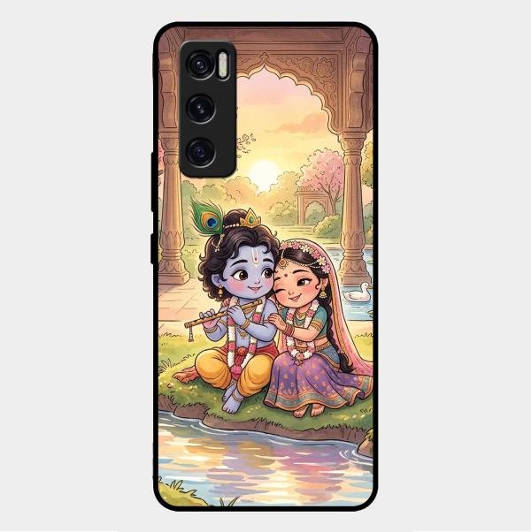 Divine Couple  Glass Case Cover For Vivo V20 Se