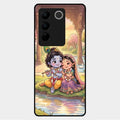 Divine Couple  Glass Case Cover For Vivo V27 5G