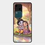 Divine Couple  Glass Case Cover For Vivo V30 5G