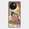 Divine Couple  Glass Case Cover For Vivo V30E 5G