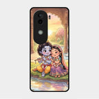 Divine Couple  Glass Case Cover For Vivo V40E 5G