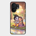 Divine Couple  Glass Case Cover For Vivo V60 5G