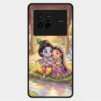 Divine Couple  Glass Case Cover For Vivo X80 5G