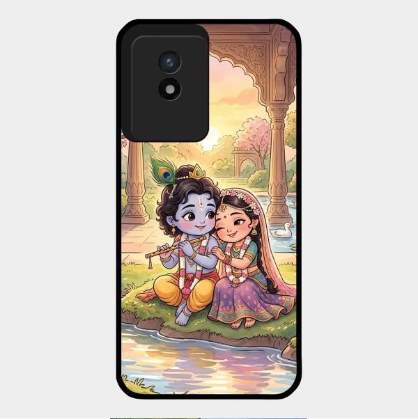 Divine Couple  Glass Case Cover For Vivo Y02T