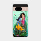 Divine Harmony Radha Krishna Glass Phone Case For Google Pixel 8 5G