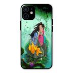 Divine Harmony Radha Krishna Glass Phone Case For iPhone 12 mini