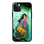 Divine Harmony Radha Krishna Glass Phone Case For iPhone 12 Pro