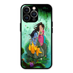 Divine Harmony Radha Krishna Glass Phone Case For iPhone 13 Pro