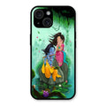 Divine Harmony Radha Krishna Glass Phone Case For iPhone 15