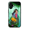 Divine Harmony Radha Krishna Glass Phone Case For iPhone 16 Plus