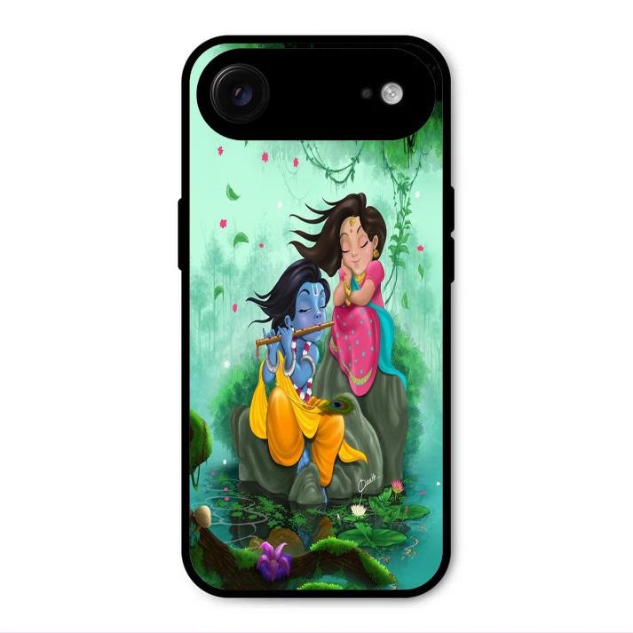 Divine Harmony Radha Krishna Glass Phone Case For iPhone Air