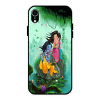 Divine Harmony Radha Krishna Glass Phone Case For iPhone XR