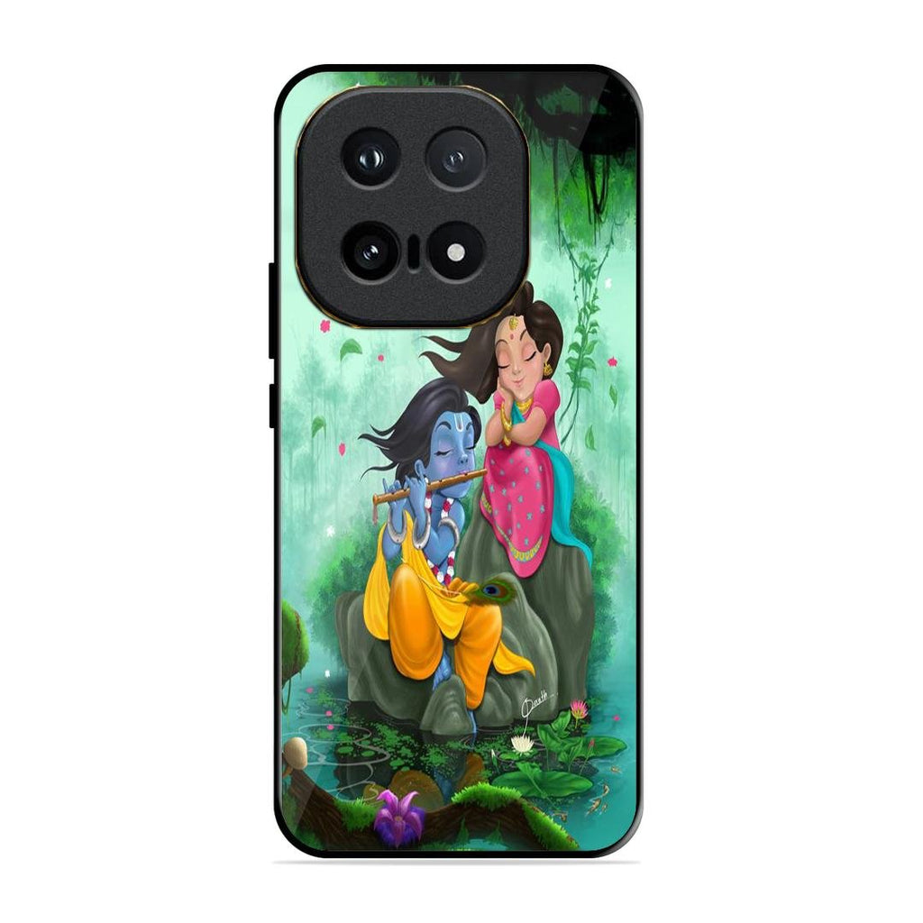 Divine Harmony Radha Krishna Glass Phone Case For iQOO 15 5G