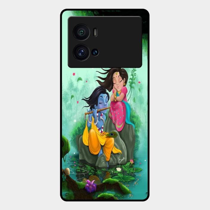 Divine Harmony Radha Krishna Glass Phone Case For Iqoo 9 Pro 5G