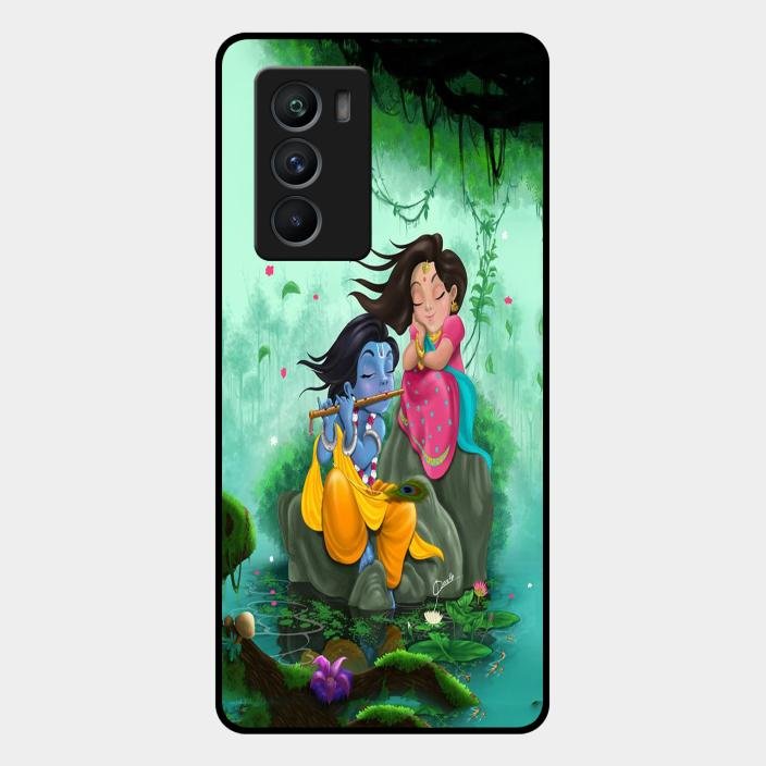 Divine Harmony Radha Krishna Glass Phone Case For Iqoo 9 Se 5G