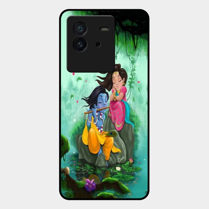 Divine Harmony Radha Krishna Glass Phone Case For Iqoo Neo 6 5G