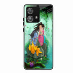 Divine Harmony Radha Krishna Glass Phone Case For Motorola Edge 40 5G