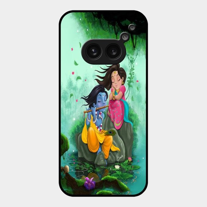 Divine Harmony Radha Krishna Glass Phone Case For Nothing Phone 2A 5G