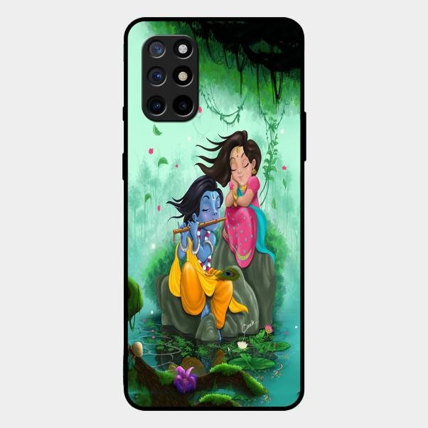 Divine Harmony Radha Krishna Glass Phone Case For Oneplus 8T