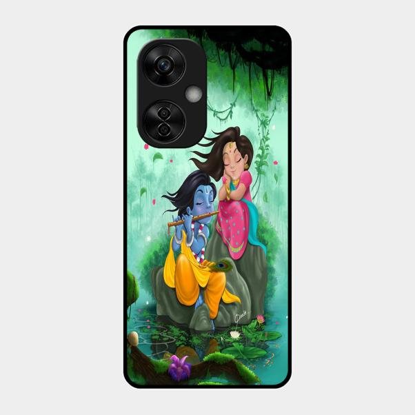 Divine Harmony Radha Krishna Glass Phone Case For Oneplus Nord Ce 3 Lite 5G