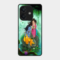 Divine Harmony Radha Krishna Glass Phone Case For Oppo A3X 5G