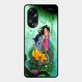 Divine Harmony Radha Krishna Glass Phone Case For Oppo A58