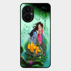 Divine Harmony Radha Krishna Glass Phone Case For Oppo F21 Pro 5G