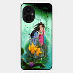 Divine Harmony Radha Krishna Glass Phone Case For Oppo F21S Pro 5G
