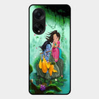 Divine Harmony Radha Krishna Glass Phone Case For Oppo F23 5G