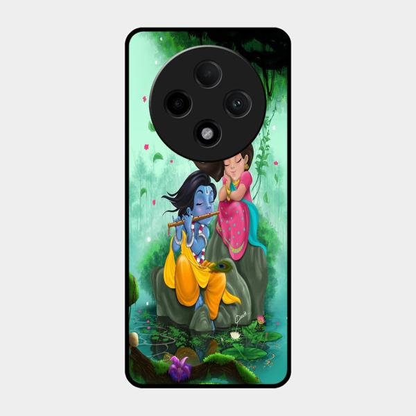 Divine Harmony Radha Krishna Glass Phone Case For Oppo F27 Pro Plus 5G