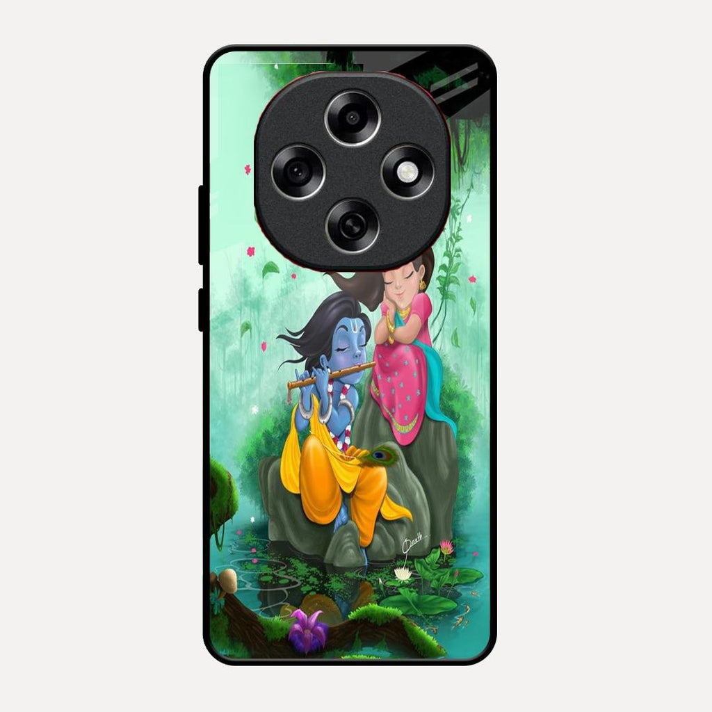 Divine Harmony Radha Krishna Glass Phone Case For Oppo F31 Pro 5G