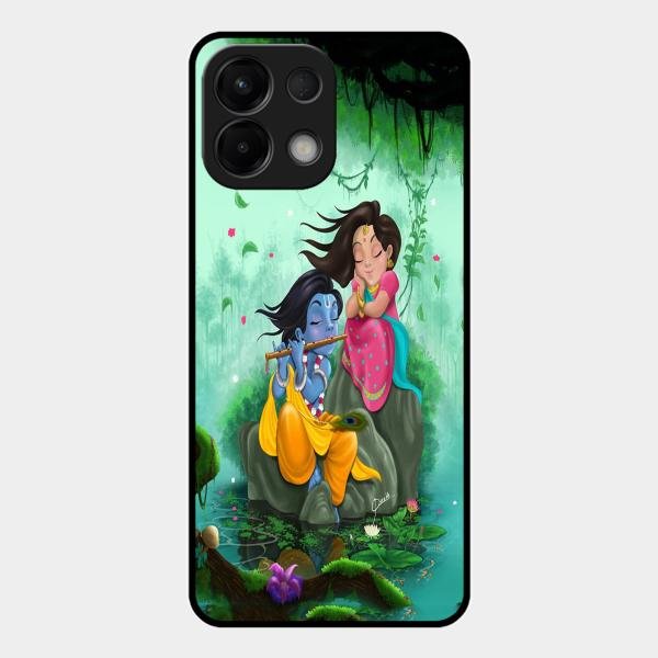 Divine Harmony Radha Krishna Glass Phone Case For Oppo K13 5G