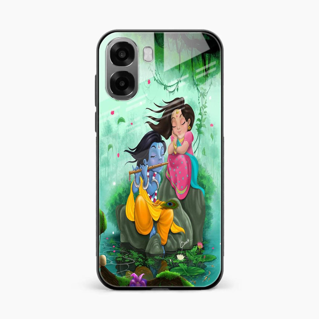 Divine Harmony Radha Krishna Glass Phone Case For Oppo K14x 5G