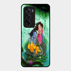Divine Harmony Radha Krishna Glass Phone Case For Oppo Reno 12 5G